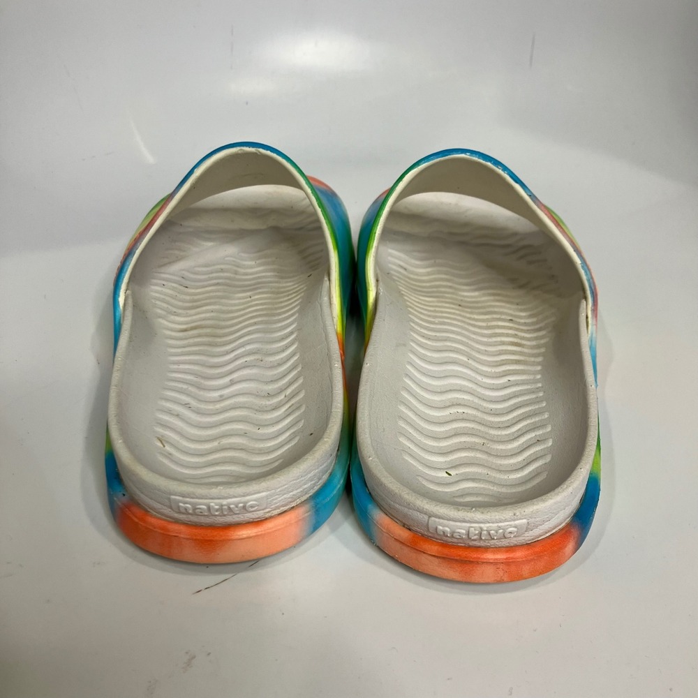 Native Spencer LX rainbow tie dye slides casual summer beach - Picture 6 of 9